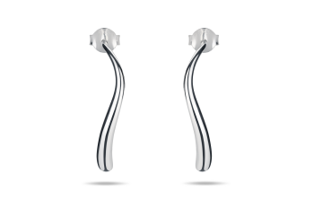 Manta Wave - silver earrings