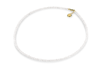 Diamond Crystal - dedicated to the desire for HAPPINESS, crystal and gold plated silver