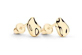 Rosa Tudor Baby Studs - baby gold-plated earrings