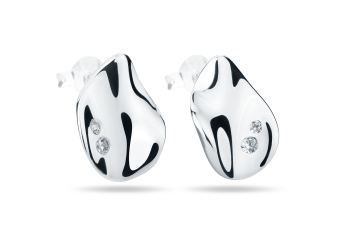 Rosa Tudor Zircon Studs Medium - silver studs