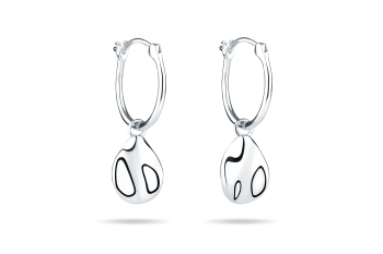 Rosa Tudor Hoops Small - silver earrings