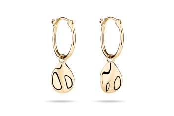 Rosa Tudor Hoops Small - gold-plated earrings