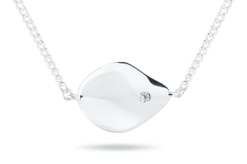 Rosa Tudor Diamond Necklace - stříbrný náhrdelník s diamantem