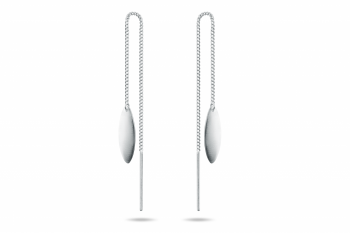 Ember Chain Earrings - silver chain earrings