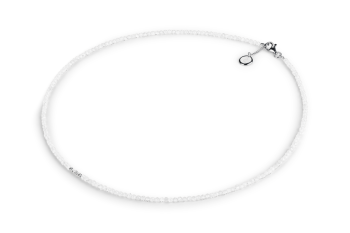 Ahé - necklace from silver fragments and white zircon dedicated to the desire for the AWAKENING