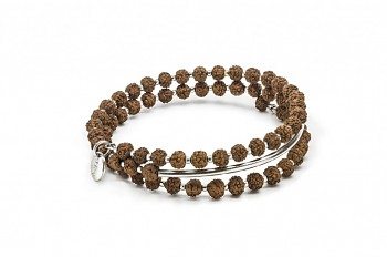 PPRANA - bracelet with Rudraksha seed and silver tube