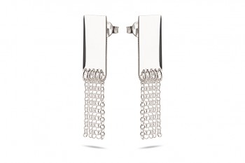 THEIA - Silver earrings, chains, glossy